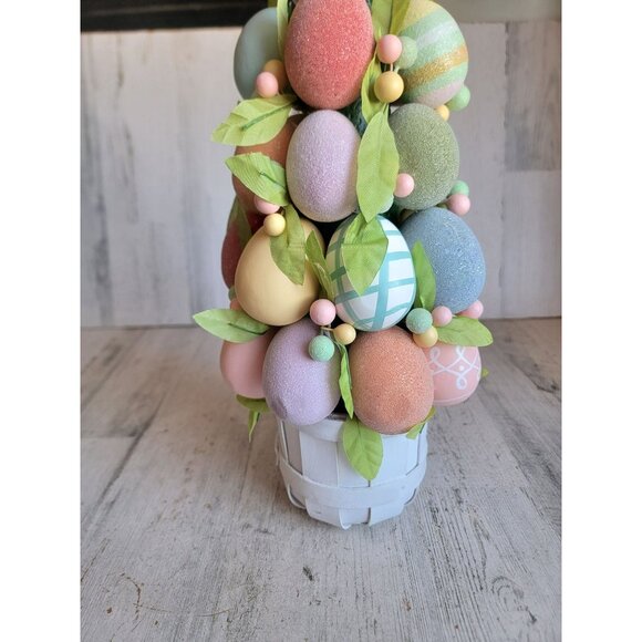 Topiary unique Easter tree egg table top spring home decor figure - Picture 5 of 10